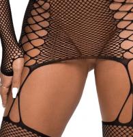 89303 Leg Avenue Net lace up garter dress
