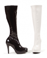 421-Groove Ellie Shoes, 4 Inch Heels Inner Zipper Knee High Boot