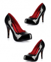 BP410-Hestia Bettie Page Shoes, 4 Inch High Heels Close Toe Pump Conc