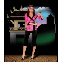 5048 Dreamgirl Costumes, Karate Cutie Costume, stretch knit wrap top