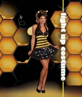 5958 Dreamgirl Costume, Miss Bee de-LIGHT-ful Costume, Shiny knit dre