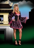 6424 Dreamgirl Costume, Tokyo Treasure, Satin cherry blossom print wr