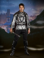 7522 Dreamgirl Costume, Sir Bangalot Metallic knit long sleeve shirt