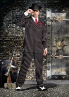 8190 Dreamgirl Male Costume, Gangsta Black and white pinstripe double