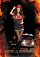 8214 Dreamgirl Costume, Burn Baby Burn  dress with fiber optic li