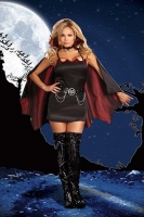 5991X Dreamgirl Plus Size Costume, Fang Bangin Fun Vamp Costume, Stre