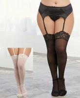 0002X Dreamgirl Sheer thigh high