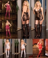 0074X Dreamgirl, lace garter dress lingerie