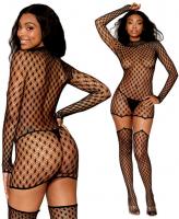 0481 Dreamgirl Geometric fence net garter dress