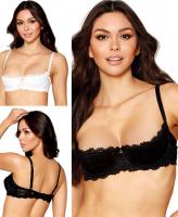 13252 Dreamgirl Stretch lace open cup underwire shelf bra