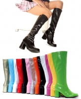 Gogo Ellie Boots, 3 inch Chunky heels zipper  Knee High Boots