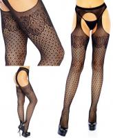 1783 Leg Avenue fishnet suspender hose cuban heel