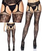 1952 Leg Avenue lace stockings net garter belt