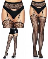 1955 Leg Avenue Deco net stockings garter belt