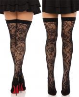 6216 Leg Avenue Wild rose net thigh highs