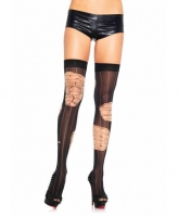 6328 Leg Avenue, Distressed striped thigh highs