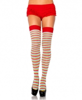 6330 Leg Avenue, Mini rainbow acrylic thigh highs. stockings