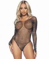 81644 Leg Avenue rhinestone fishnet bodysuit