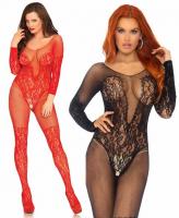 89190 Leg Avenue Vine lace net bodystocking