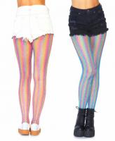 9308 Leg Avenue rainbow striped fishnet tights