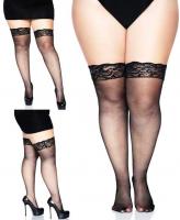 9984X Leg Avenue Stay up micro net thigh Plus Size