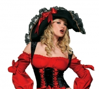 2098 Leg Avenue Costume, Women's swashbuckler hat with lace trim, sat