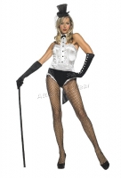 83436 Leg Avenue Costumes,  Costume, 2 pc tuxedo showgirl costume