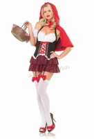 83515 Leg Avenue Costume, Ravishing Red Riding Hood, Includes garter