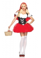 83615 Leg Avenue Costume, Racy Red Riding Hood, features tutu peasant