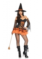 83632 Leg Avenue Costume, Hocus Pocus Hottie, includes ribbon trimmed