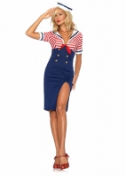 83633 Leg Avenue Costume, Deckhand Diva, includes ribbon trimmed dres