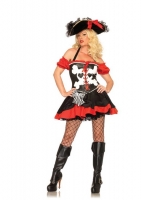 83650 Leg Avenue Costume, treasure island temptress, layered halter p