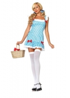 83654 Leg Avenue Costume, darling dorothy, features gingham drop wais