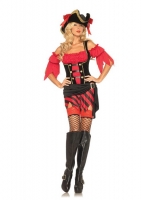 83664 Leg Avenue Costume, Buccaneer Babe, features velvet waistcoat d