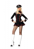 83672 Leg Avenue Costume, Major Mayhem, features ribbon trimmed dress