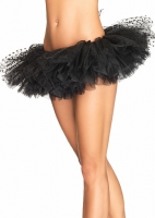 A1900  Leg Avenue Petticoat, Tulle tutu with mesh flocked polka dot t