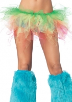 A1984 Leg Avenue Rave Wear,  Rainbow jagged edge tulle tutu.