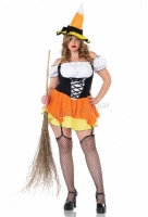 83186X Leg Avenue Plus Size Costume, Kandy Korn Witch Costume, Includ