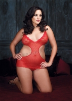 86301Q Leg Avenue Plus Size Lingerie,  Sweetheart sheer mini dres