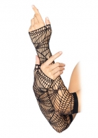 2114 Leg Avenue Arm Warmers,  Distressed net arm warmers