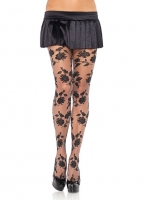 1301 Leg Avenue Pantyhose,  Contrast woven floral spandex sheer p