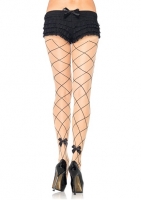 7276 Leg Avenue, Spandex sheer faux jumbo net pantyhose with satin bo