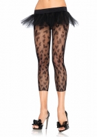 7309 Leg Avenue Leggings,  black Sweetheart net footless tights L