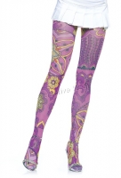 7415 Leg Avenue Pantyhose -  lycra retro print tights.