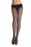 9077 Leg Avenue Pantyhose,  Black spandex large crochet net panty