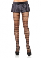 9161 Leg Avenue Pantyhose,  black Fishnet pantyhose with striped