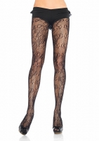 9608 Leg Avenue Pantyhose,  black Filigree lace pantyhose.