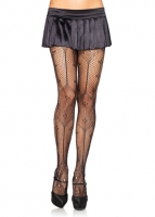 9711 Leg Avenue Pantyhose,  black Medallion crochet net pantyhose