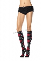 5592 Leg Avenue Stockings,  acrylic argyle and skull knee highs s