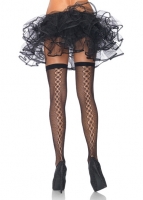 6122 Leg Avenue Stockings,  Fishnet thigh highs with swirl net ba